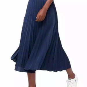 J. Crew navy silk midi skirt EUC